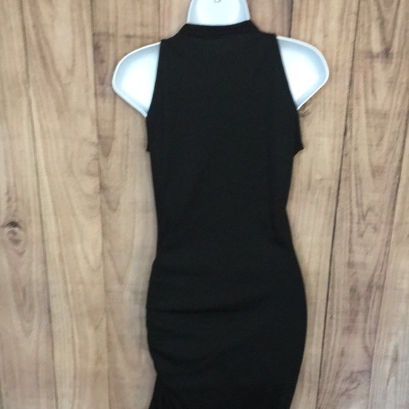 NWT n:Philanthropy Black Ruched Mock Neck Bodycon Peach Dress - Picture 8 of 13
